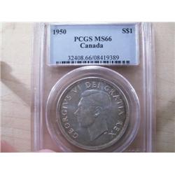 1950 PCGS MS66 Superb russet and golden