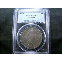 1964 PCGS MS65 Lovely irridescent tonin