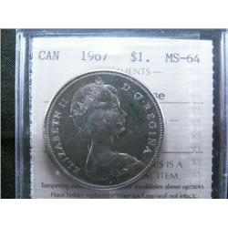 1967 Diving Goose ICCS MS64PQ.  Lightly