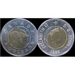 Mint Error 1996 $2 15% off center, inte