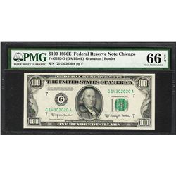 1950E $100 Federal Reserve Note Chicago Fr.2162-G PMG Gem Uncirculated 66EPQ