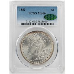 1883 $1 Morgan Silver Dollar Coin PCGS MS66 CAC