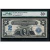 Image 1 : 1899 $2 Mini Porthole Silver Certificate STAR Note PMG 30EPQ