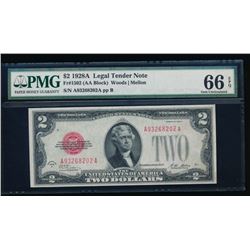 1928A $2 Legal Tender Note PMG 66EPQ