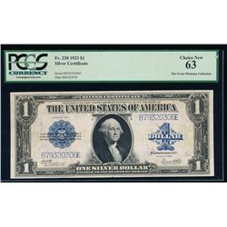 1923 $1 Silver Certificate PCGS 63
