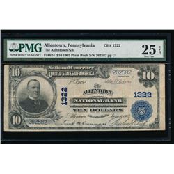 1902 $10 Allentown National Bank Note PMG 25EPQ