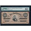Image 1 : 1864 $50 Confederate States of America Note PMG 63EPQ