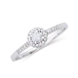 14KT White Gold 0.32ctw Diamond Ring