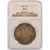 Image 1 : 1887 $1 Morgan Silver Dollar Coin NGC MS65 Nice Toning
