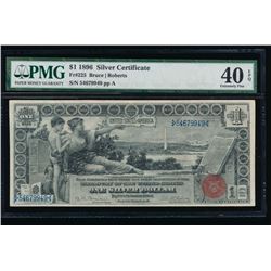 1896 $1 Educational Silver Certificate PMG 40EPQ