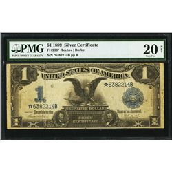 1899 $1 Black Eagle Silver Certificate STAR Note PMG 20NET