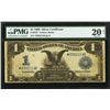 Image 1 : 1899 $1 Black Eagle Silver Certificate STAR Note PMG 20NET