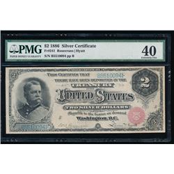 1886 $2 Silver Certificate PMG 40