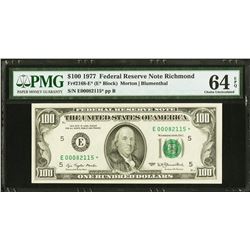 1977 $100 Richmond Federal Reserve STAR Note PMG 64EPQ