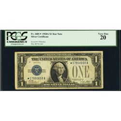1928A $1 Silver Certificate STAR Note PCGS 20