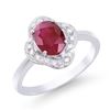 Image 1 : 14KT White Gold 1.75ct Ruby and Diamond Ring