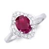 Image 2 : 14KT White Gold 1.75ct Ruby and Diamond Ring