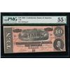 Image 1 : 1864 $10 Confederate States of America Note PMG 55EPQ