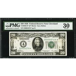 1928 $20 Cleveland Federal Reserve STAR Note PMG 30