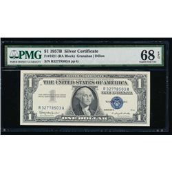 1957B $1 Silver Certificate PMG 68EPQ