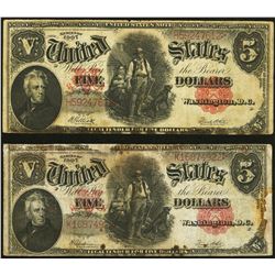 1907 $5 Legal Tender Notes