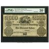Image 1 : 1824-41 $2000 NJ Morris and Canal Banking Note PMG 30NET