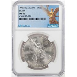 1984Mo Mexico 1 Onza Libertad Silver Coin NGC MS66