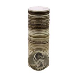 Roll of (40) Brilliant Uncirculated Mixed Date 1964 and Earlier Washington Quarter Coins