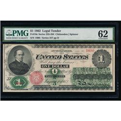 1862 $1 Legal Tender Note PMG 62