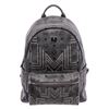 Image 3 : MCM Gray Visetos Canvas Leather Medium Studded Backpack