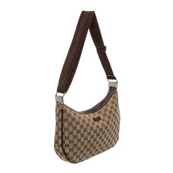 Gucci Brown GG Canvas Leather Messenger Bag