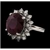 Image 1 : 10.75 ctw Ruby and Diamond Ring - 14KT White Gold