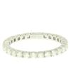 Image 7 : 18K White Gold 1.0 ctw F VS1 Round Brilliant Prong Set Diamond Eternity Band Rin