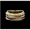 Image 2 : 14KT Three-Tone Gold 0.27 ctw Diamond Ring