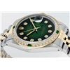 Image 5 : Rolex Mens 2 Tone 14K Green Vignette Diamond & Emerald Datejust Wristwatch