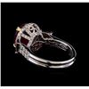 Image 3 : 14KT Two-Tone Gold 5.44 ctw Ruby and Diamond Ring