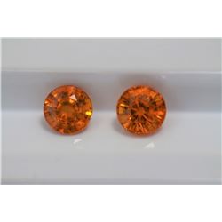 1.93ct Round Shape Match Pair Spessartite   Dimension 5.3x3.8