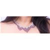 Image 7 : GIA 52.2CT BURMA RUBY 18K WHITE GOLD NECKLACE