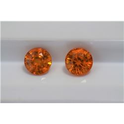2.01ct Round Shape Match Pair Spessartite   Dimension 5.5x4