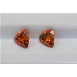 2.13ct Trillion Shape Match Pair Spessartite   Dimension 6x6x4.2