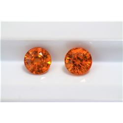 2.12ct Round Shape Match Pair Spessartite   Dimension 5.6x3.6