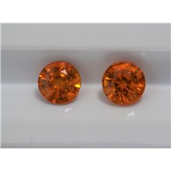 1.14ct Round Shape Match Pair Spessartite   Dimension 4.5x3.2