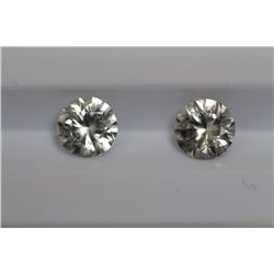 1.42ct Round Shape White Sapphire  Dimension5.4x3.4