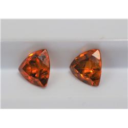 1.78ct Trillion Shape Match Pair Spessartite   Dimension 5.9x5.9x3.3