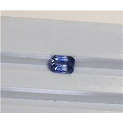 1.38ct Emerald Shape Blue Sapphire  Dimension 7.4x5.3x3.5