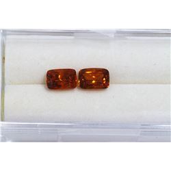 2.91ct Emerald Shape Match Pair Spessartite Dimension7.1x5x3.9