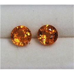 2.25ct Round Shape Match Pair Spessartite Dimension 2.6x3.6