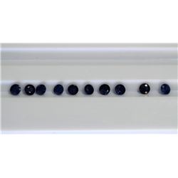 2.44ct Round Shape Blue Sapphire(10pcs)