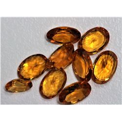 3.90ct Oval Shape Spessartite (9pcs)  Dimension 6.1x4.1x3.1