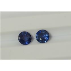 1.16ct Round shape Blue ceylon sapphire  Dimension 4.9X2.7